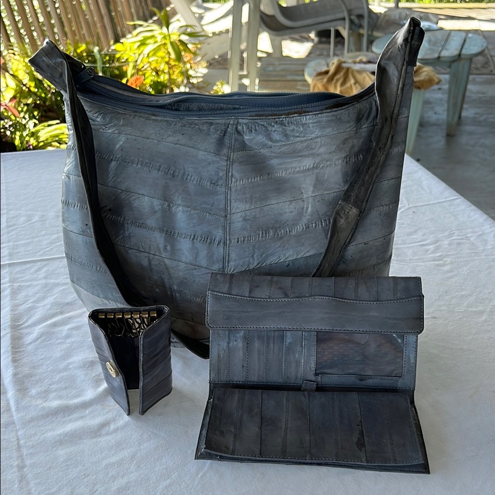 80s Shoulder Bag, Wallet, Key Chain Set